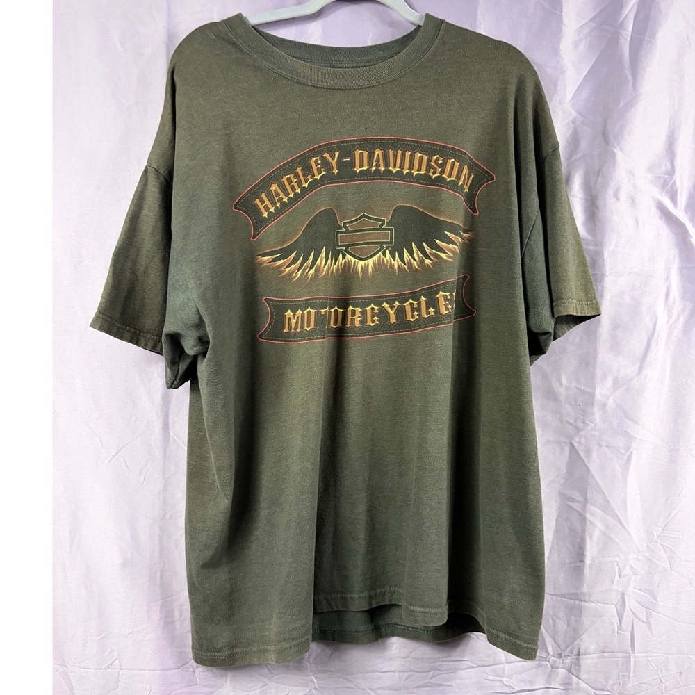 Harley-Davidson Las Vegas Nevada Graphic T-Shirt Olive Green Mens XL